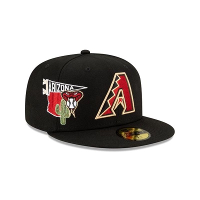 Sapca New Era Arizona Diamondbacks MLB City Patch 59FIFTY Fitted - Negrii